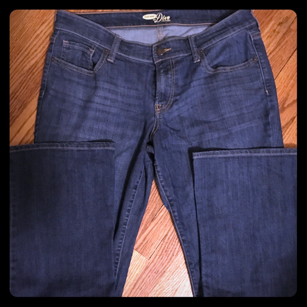 Old Navy Women's Dark Blue Boot Cut Jeans